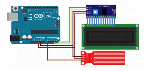Image result for Arduino Water Sensor LCD 16X2 I2C