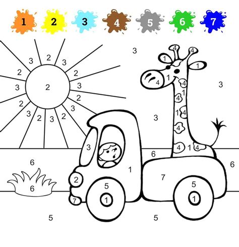 Image result for Color by Number for Kids