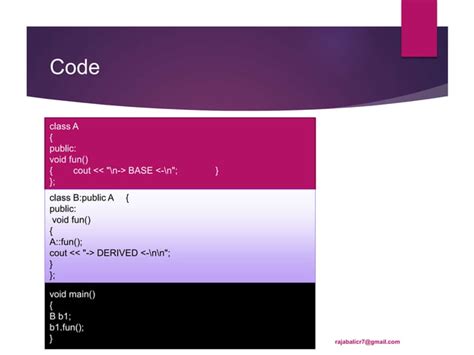 Image result for Function Overriding in C++ PPT