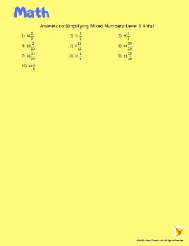Toradh íomhá ar Simplifying Mixed Numbers