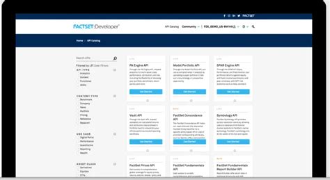 FactSet API に対する画像結果