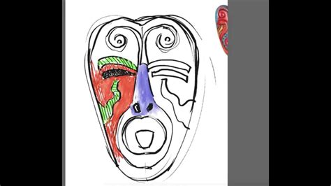 Image result for African Sun Mask Sketch
