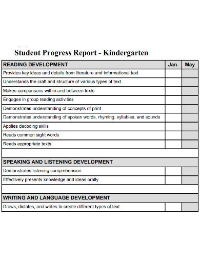 Image result for Progress Report Sample for Pre School