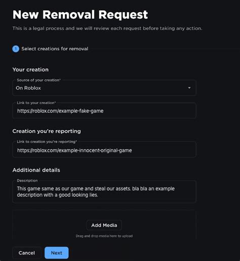 Toradh íomhá ar Roblox DMCA