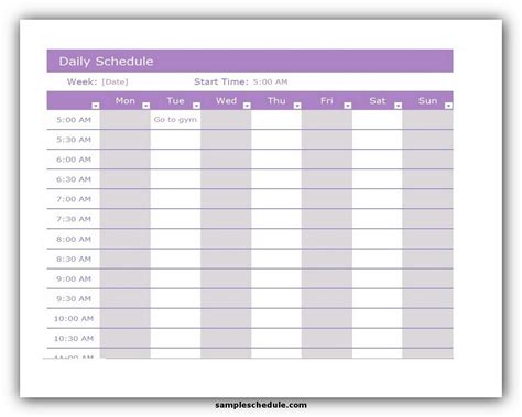 How to Make Schedule in Microsoft Excel に対する画像結果