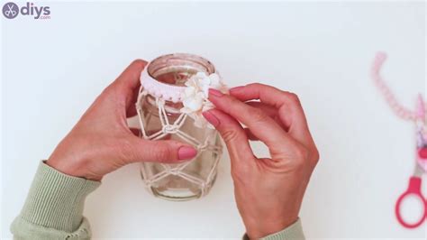 macrame around mason jars video tutorial に対する画像結果