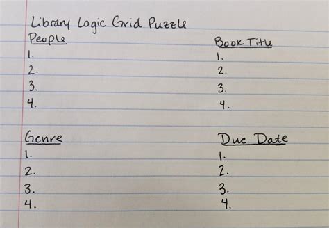 How to Do a Logic Grid に対する画像結果