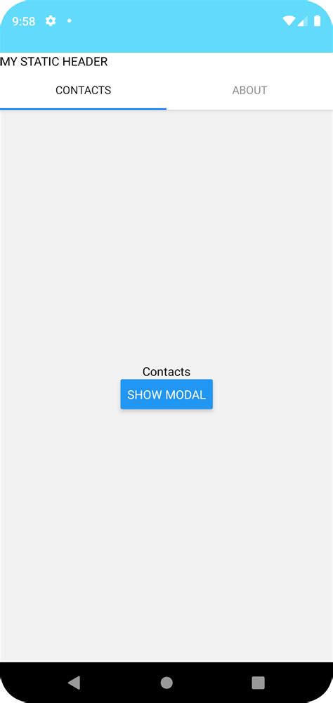 Image result for React Navigation Modal Half Screen