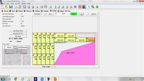 Pro Nesting Software 2D CAD に対する画像結果
