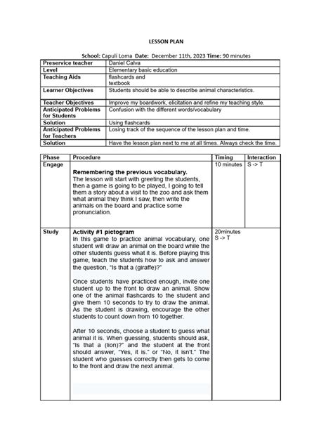 Image result for 4th Grade Lesson Plan Template