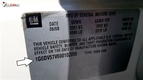 Toradh íomhá ar Cadillac VIN Decoder