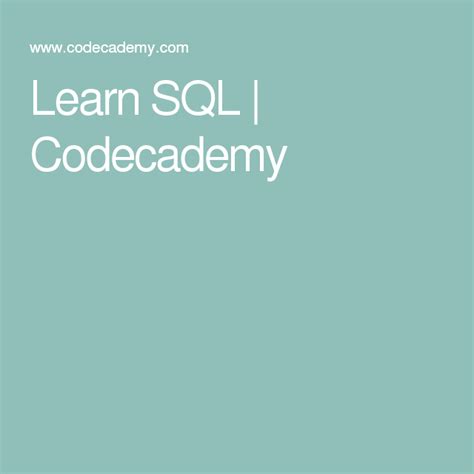 Codecademy SQL に対する画像結果