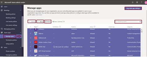 Toradh íomhá ar Microsoft Teams Admin Center
