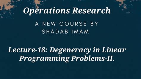 Image result for Degeneracy Linear Programming