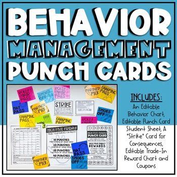 Image result for Behavior Management Punch Cards