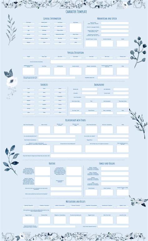 Image result for Character Introduction Template