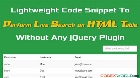 Toradh íomhá ar Search Full Page CSS jQuery