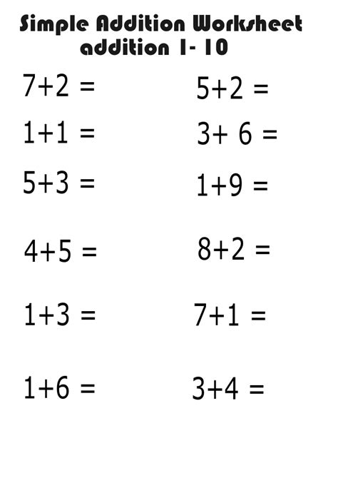 Image result for Simple Math Problems Worksheets