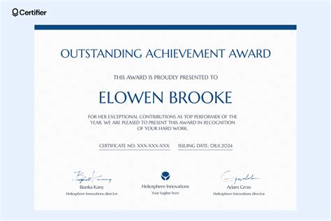 Award Certificate Sample 的图像结果