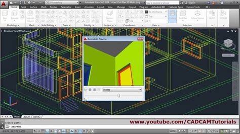 Tutorial AutoCAD 3D 2016 に対する画像結果