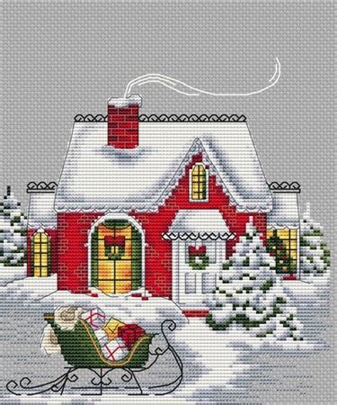 Image result for Christmas House Cross Stitch Patterns