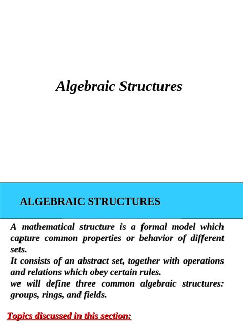 What Is Algebraic Structure に対する画像結果