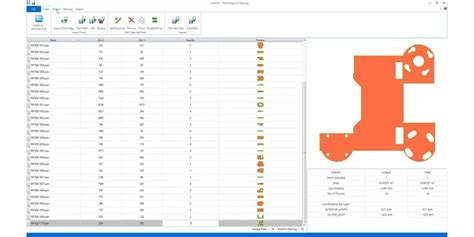 Pro Nesting Software 2D CAD に対する画像結果