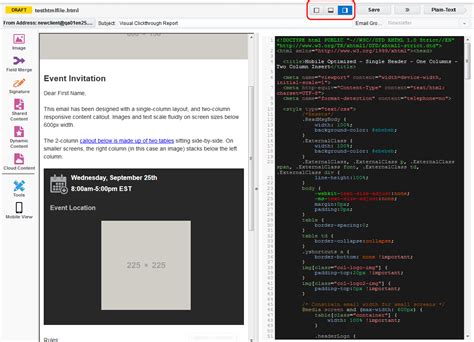 Toradh íomhá ar HTML Email Editor
