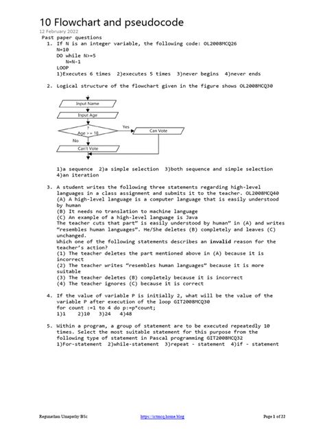 Pseudocode vs Flowchart に対する画像結果