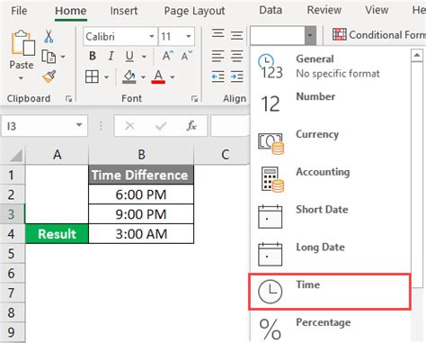 Image result for Time Difference in Excel