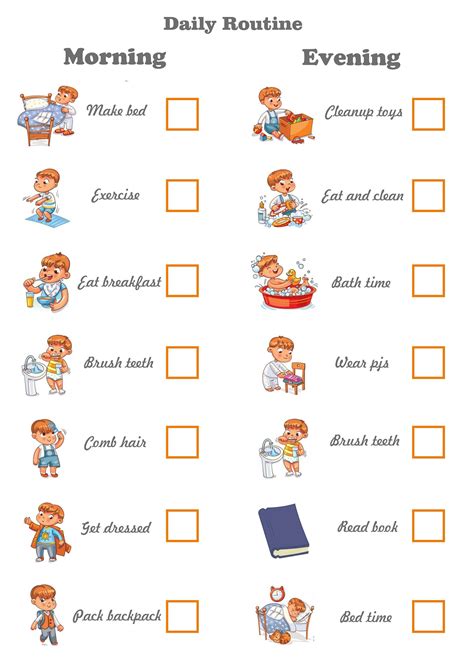 Image result for Morning Routine Behavior Chart