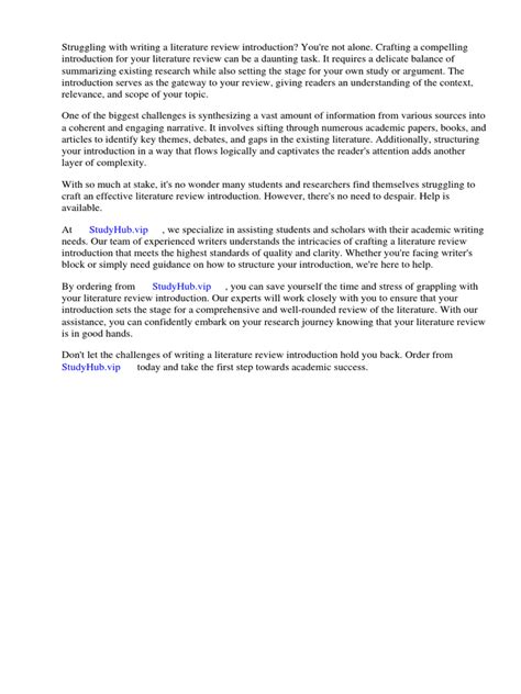 Image result for Literature Review Introduction Paragraph