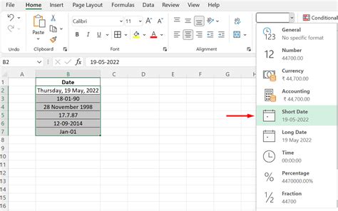 Toradh íomhá ar How to Set Short Date in Excel