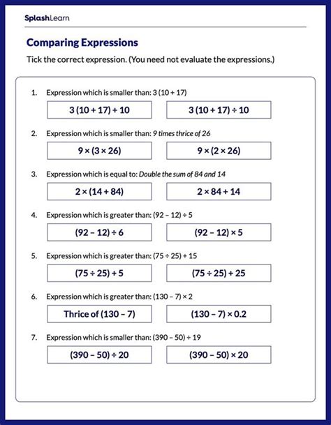 Toradh íomhá ar Pre-Algebra How to Evaluate Expressions