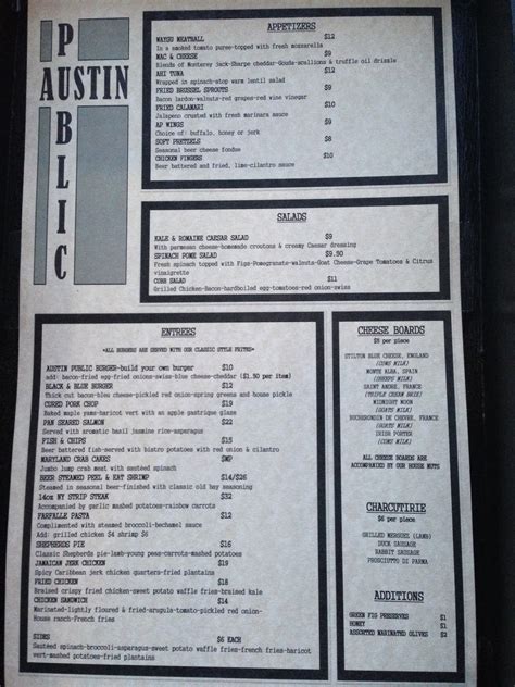 Image result for Menu Austin Republic
