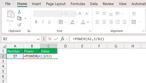 How to Write the N Root in Excel に対する画像結果