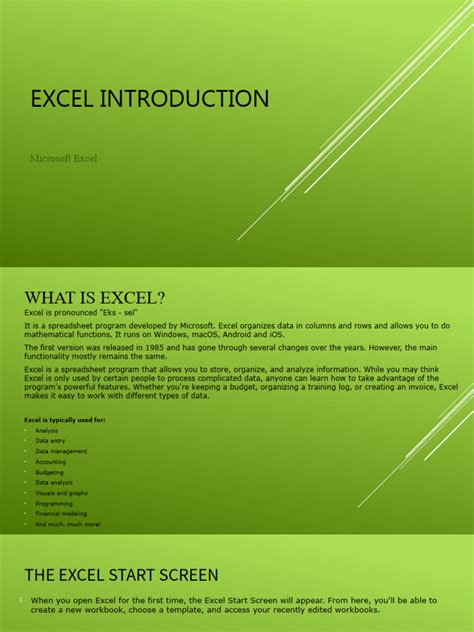 Image result for Excel Model Intro Page