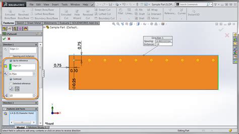 Image result for SolidWorks Linear Pattern Equation