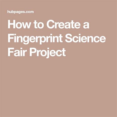 Image result for Fingerprint Science Fair Project