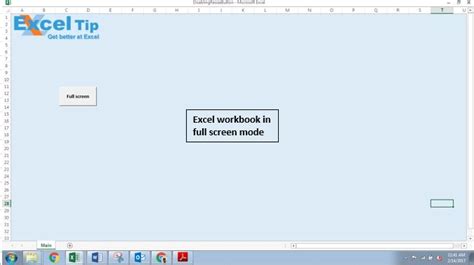 تصویر کا نتیجہ برائے Excel Full Screen VBA Code