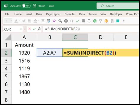 Image result for Sum Indirect Function Excel Examples