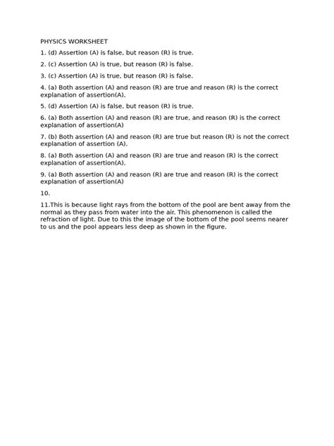 Image result for Easy Physics Worksheets