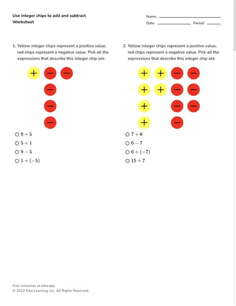 Image result for Subtraction of Positive and Negative Integers Worksheet