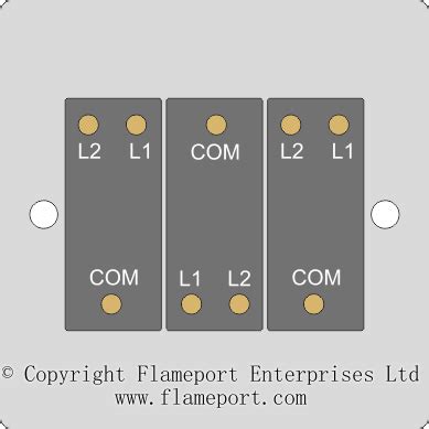 Image result for 3 Gang Light Switch Diagram
