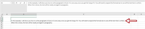 Image result for How to Write Paragraphs in Excel