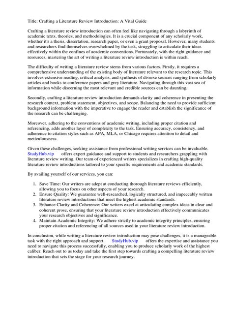 Image result for Literature Review Introduction Paragraph