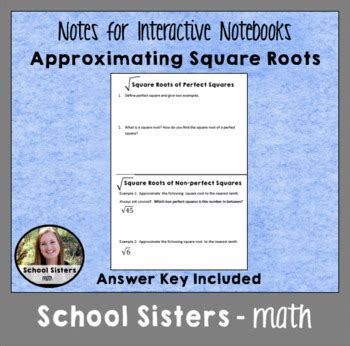 Image result for Square Root Notebook Reference Sheet