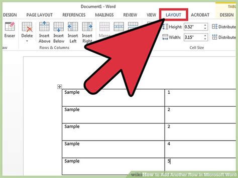 Image result for How to Add a Row with No Columns in Word
