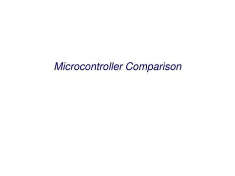 Image result for Microcontroller Comparison Chart