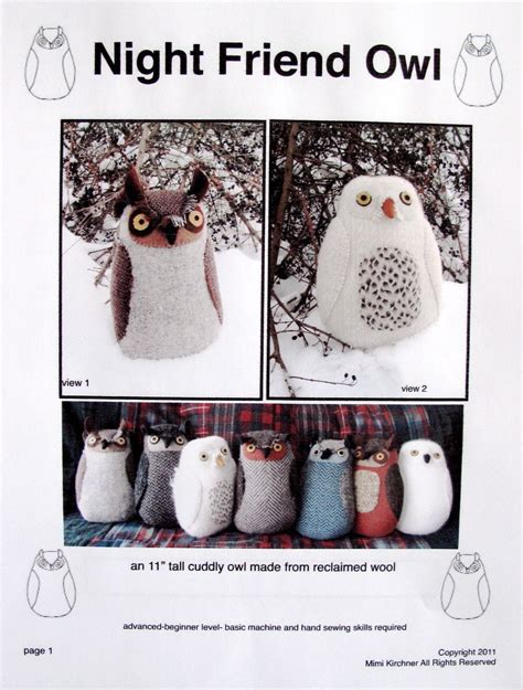 Image result for Owl Sewing Projects